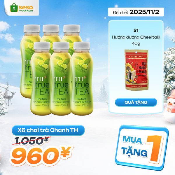 6 Chai Trà Xanh TH - Tặng Hướng Dương CheerTalk 40g