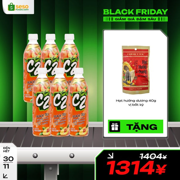 6 trà đào C2 - TẶNG 1 gói hướng dương 40g