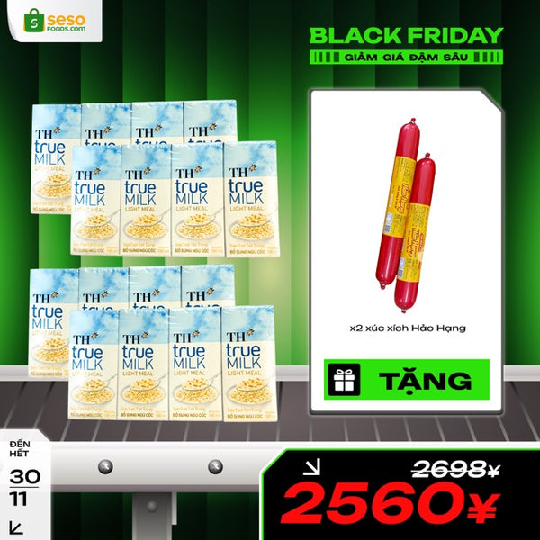 4 lốc TH Lightmeal TẶNG 2 cây xúc xích Hảo Hạng