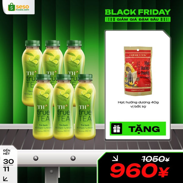 6 trà chanh TH TẶNG Hạt hướng dương Cheertalk 40g