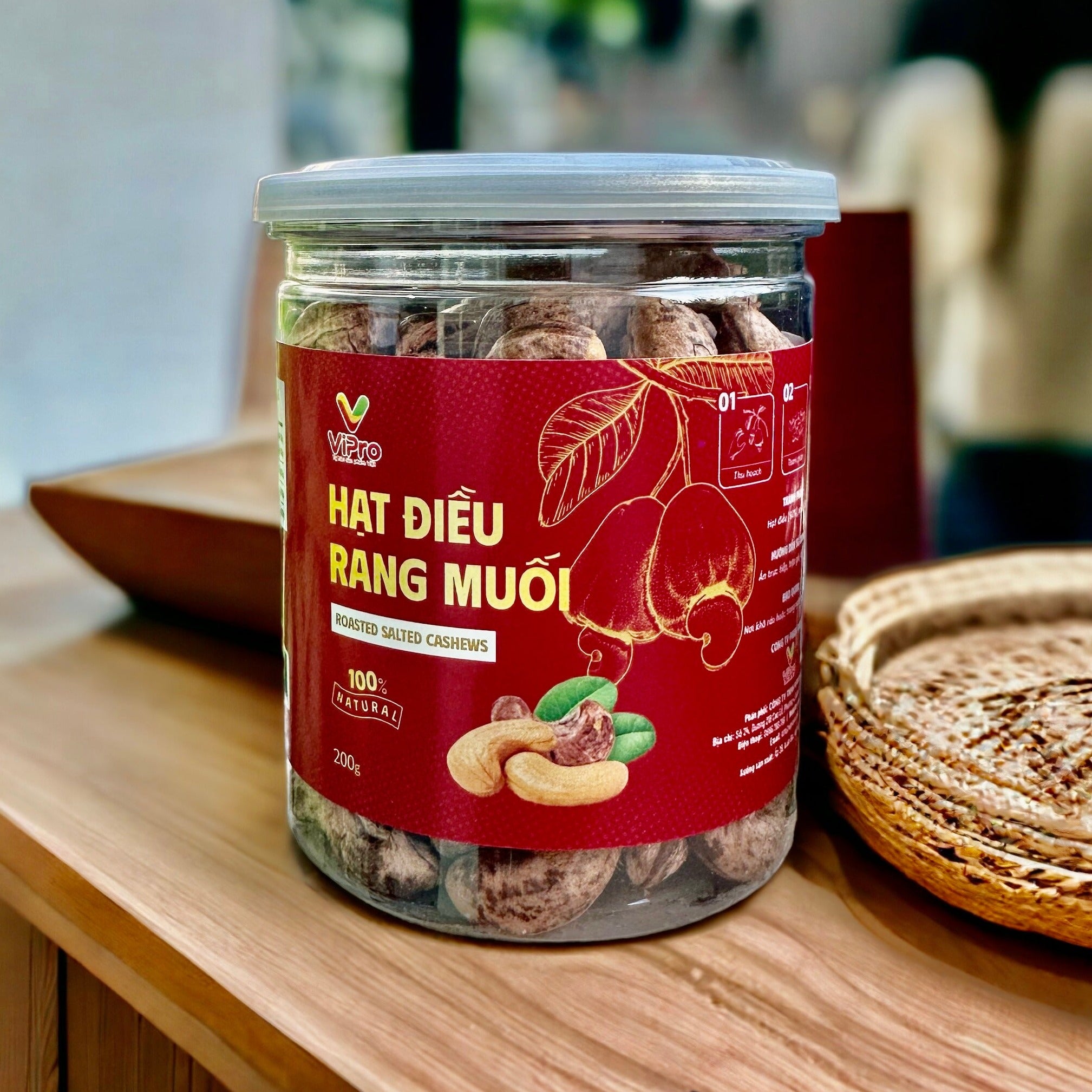 Hạt Điều vỏ lụa rang muối 200g