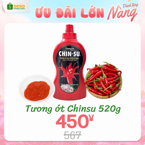 Tương ớt Chinsu chai to 520ml