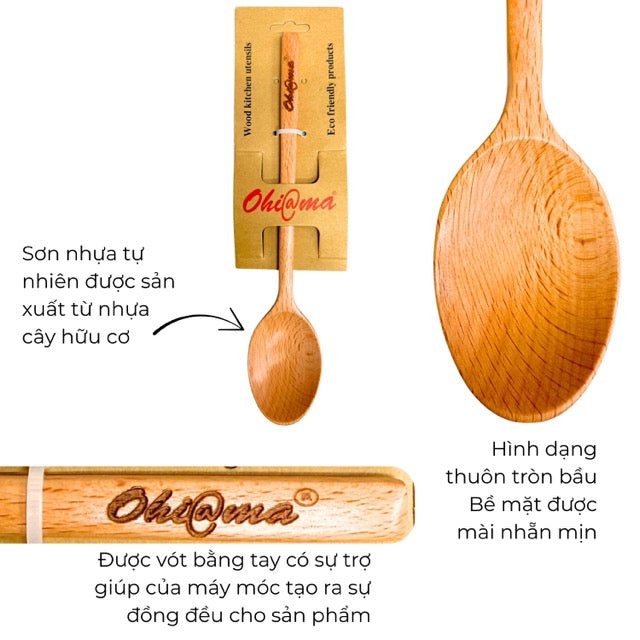 Muỗng gỗ súp dài Ohiama (Ohi@ma)