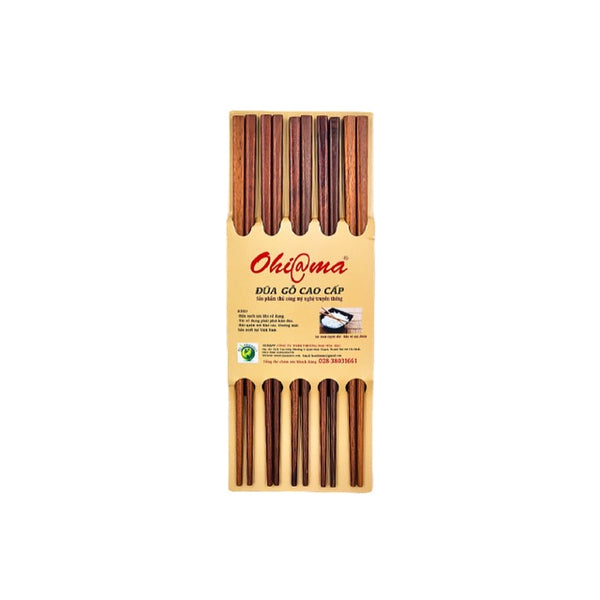 Đũa Gỗ Tự Nhiên Kiểu Nhật Ohi@ma Cao cấp 2118 - Bộ 10 đôi