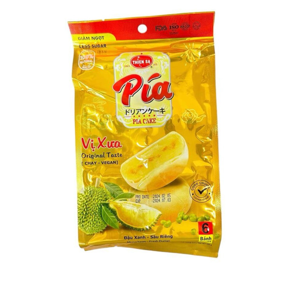 Mini Vegetarian Pia Cake - Mung Bean - Durian