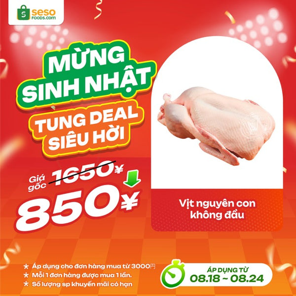 [SALE SỐC] Vịt nguyên con (không đầu 1.6kg ~ 1.9kg)