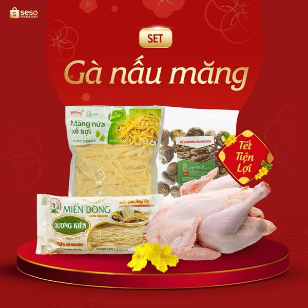 Set gà nấu măng ngày Tết