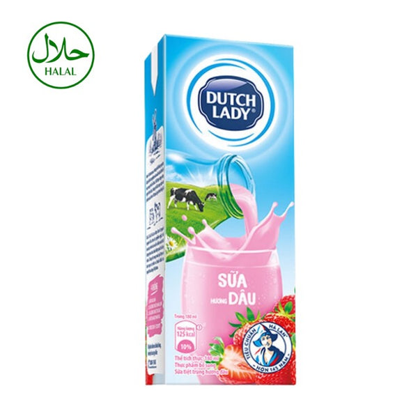 Dutch Lady Fresh Milk - Strawberry Flavor