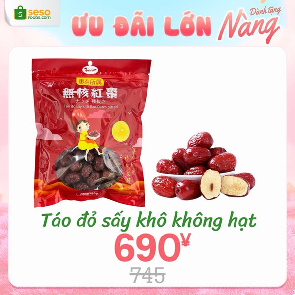 Táo đỏ sấy khô không hạt