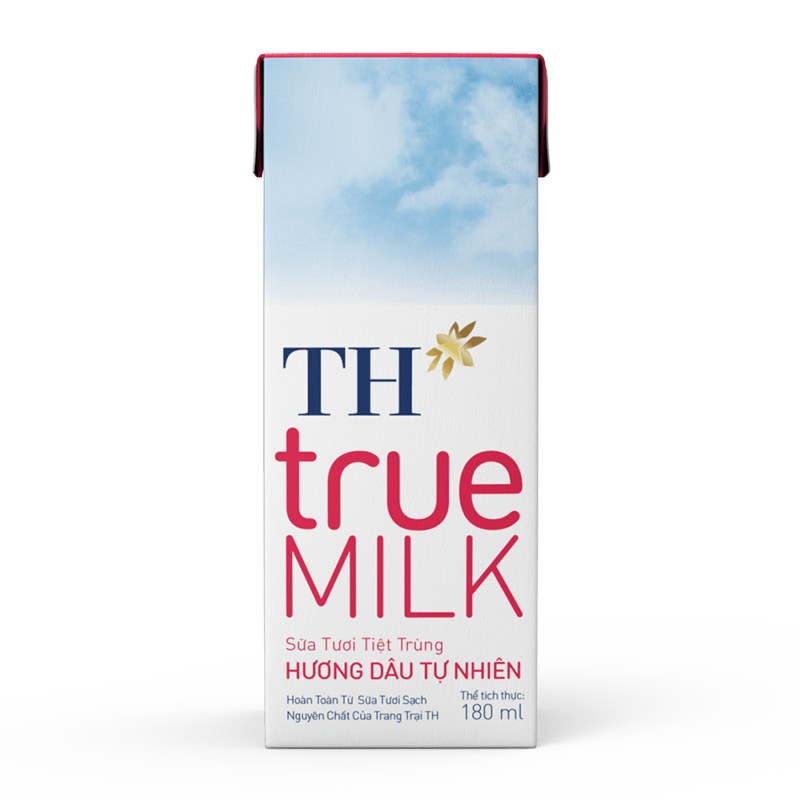 Sữa tươi Tiệt Trùng TH true milk vị dâu 180ml – Sesofoods