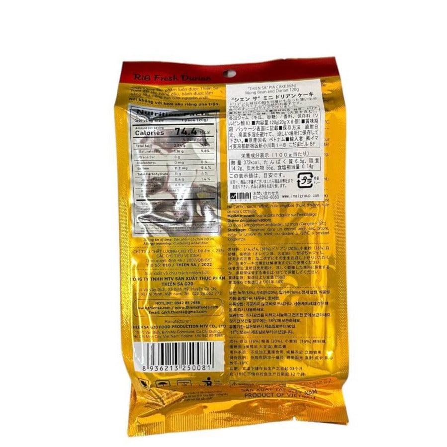 Bánh Pía Chay - Đậu xanh - Sầu riêng Mini 120g