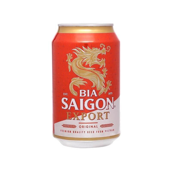 Bia Sài Gòn Export (Đỏ) lon 330ml (HSD: 1/8/2023)