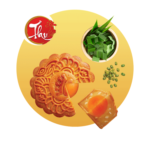 Bánh trung thu Kinh Đô - Nướng đậu xanh lá dứa 1 trứng 150g
