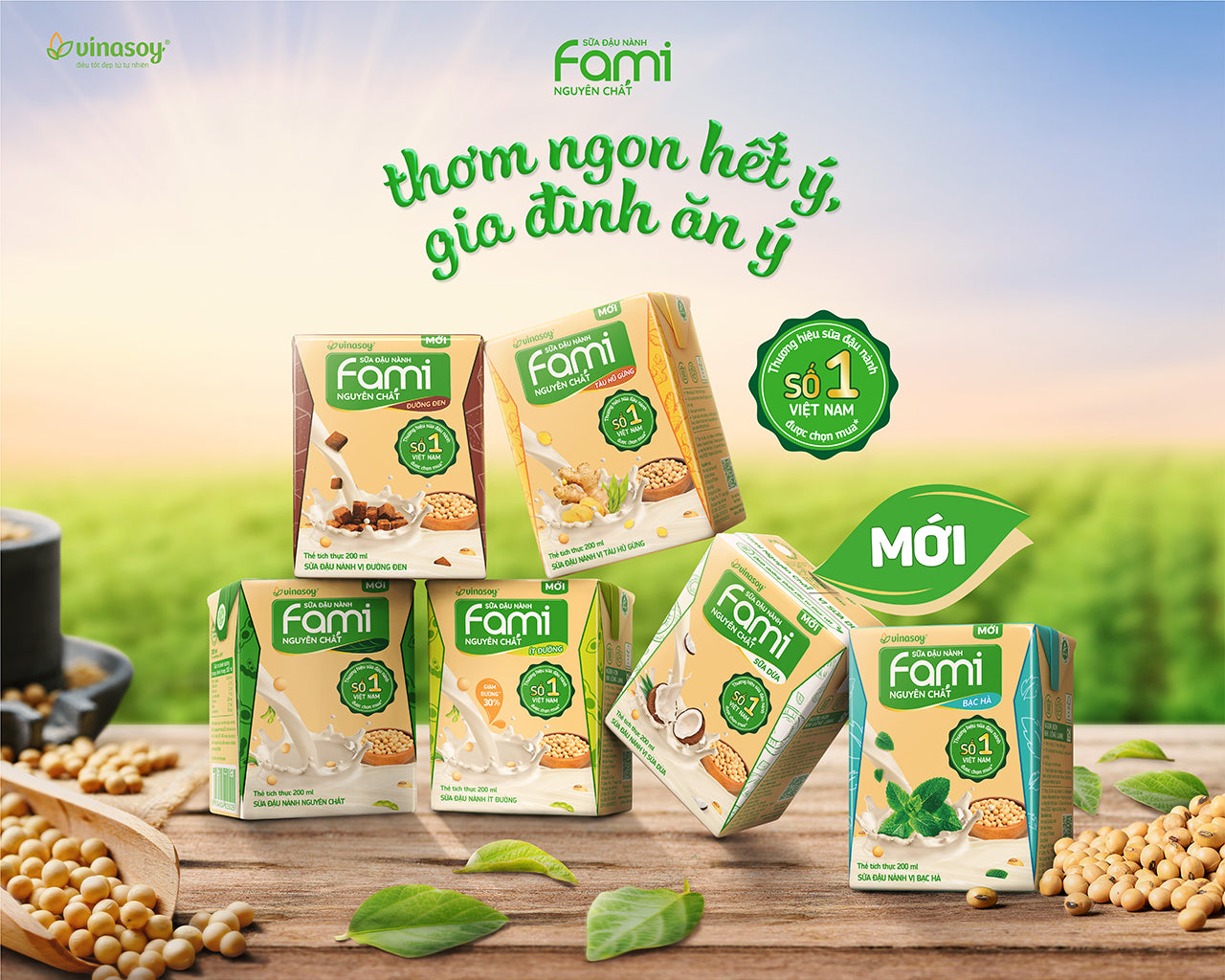 Sữa đậu nành nguyên chất Fami – Sesofoods
