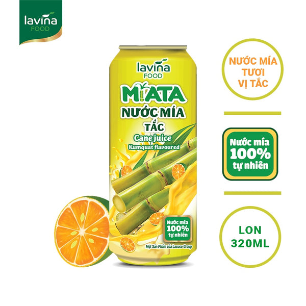 {SALE} Nước mía tắc 100% tự nhiên Miata 320ml